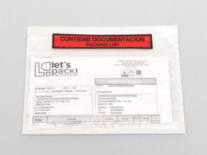 Sobres Contiene documentación Packing List segura