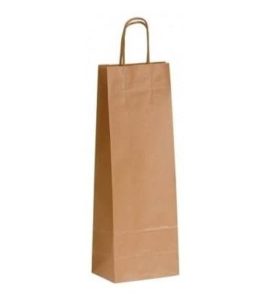 Bolsa de Papel Botella Blanco y Marrón