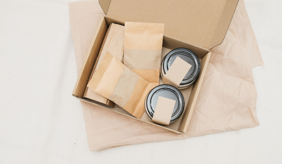 caja de cartón comida