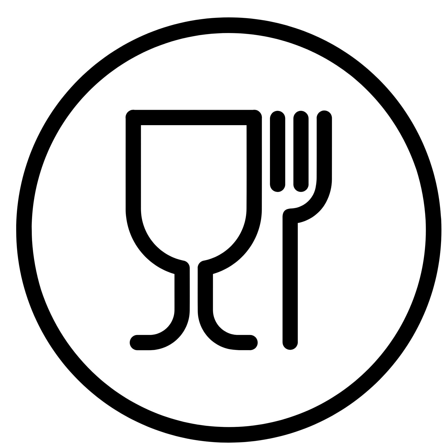 simbolo copa y tenedor